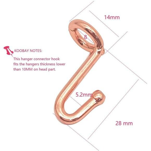 Closet hanger connector hooks 36pcs space saving metal cascading clothes hangers - Picture 2 of 7